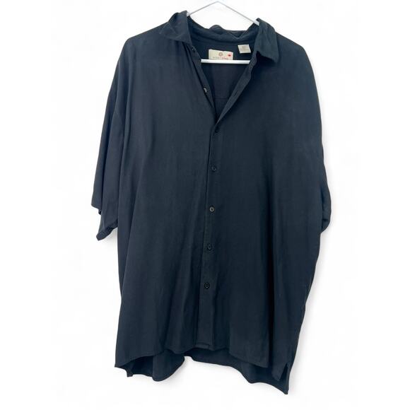 Bobby Chan | XL | Shirt Silk Button Up Down Mens Surfs Up Embroidered Beach - Picture 2 of 4
